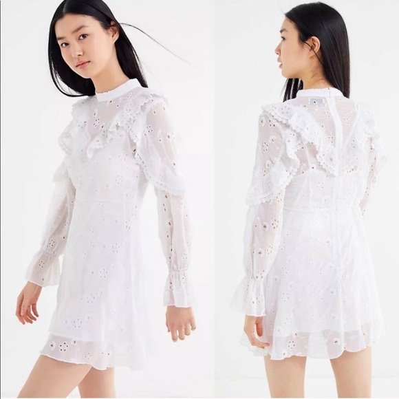 Urban Outfitters Dresses & Skirts - Urban Outfitters white eyelet long sleeve dress